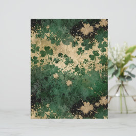 St. Patrick's Day Green & Beige Klaverpatroon