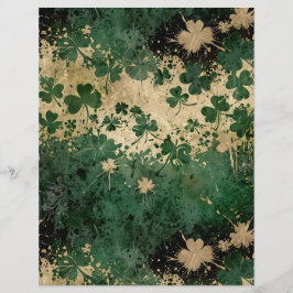 St. Patrick's Day Green & Beige Klaverpatroon