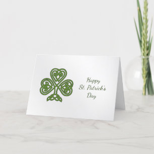 St Patricks Day Green Celtic Shamrock Feestdagen Kaart