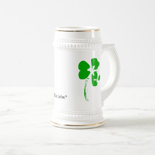 St. Patrick's Day Green Clover - Beer Cup Bierpul (Voorkant rechts)