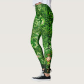 St Patrick's Day Green Clover Personalize Text Leggings (Links)