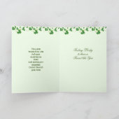 St. Patricks Day  Green Clover Shamrock Feestdagen Kaart (Binnen)