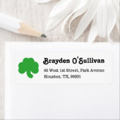 St Patricks Day Green Clover Shamrock Irish Simple Etiket (Insitu)