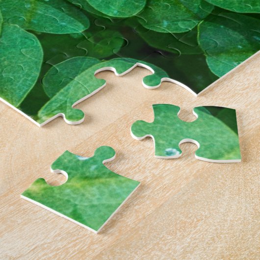 St. Patrick's Day Green Clovers Jigzaag Puzzle Legpuzzel (Zijkant)