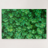 St. Patrick's Day Green Clovers Jigzaag Puzzle Legpuzzel (Horizontaal)