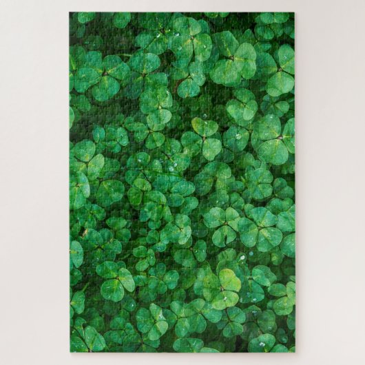 St. Patrick's Day Green Clovers Jigzaag Puzzle Legpuzzel (Verticaal)