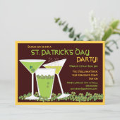 St. Patrick's Day Green Cocktails & Beer Kaart (Staand voorkant)