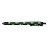St Patrick's Day Green Derby Pet Pattern on Black Zwarte Inkt Pen (Bodem)
