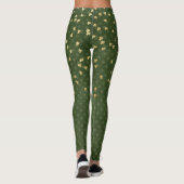 St Patrick's Day Green Diamond Gold Shamrock Leggings (Achterkant)
