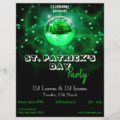 St. Patrick's Day Green Disco Ball Party Flyer (Voorkant)