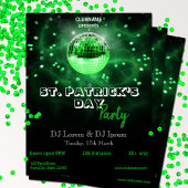St. Patrick's Day Green Disco Ball Party Flyer