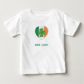 St Patricks Day Green Four Leaf Clover Born Lucky (Voorkant)