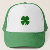 St Patrick's Day Green Four Leaf Clover Lucky Iris Trucker Pet (Voorkant)