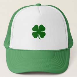 St Patrick's Day Green Four Leaf Clover Lucky Iris Trucker Pet