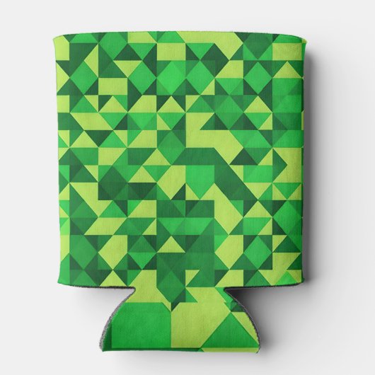 St. Patrick's Day Green geometrisch patroon Blikjeskoeler (Achterkant)