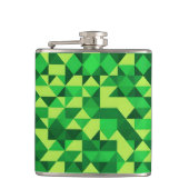 St. Patrick's Day Green geometrisch patroon Heupfles (Voorkant)