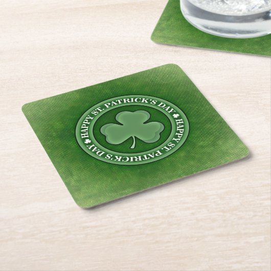 St. Patrick's Day Green Kartonnen Onderzetters (Schuin)