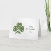 St Patricks Day Green Keltische Shamrock Feestdagen Kaart (Voorkant)