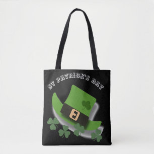 St. Patricks Day Green Leprchaun Pet en Shamrock Tote Bag