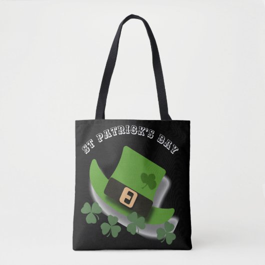 St. Patricks Day Green Leprchaun Pet en Shamrock Tote Bag (Voorkant)