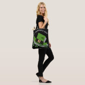 St. Patricks Day Green Leprchaun Pet en Shamrock Tote Bag (Op model)