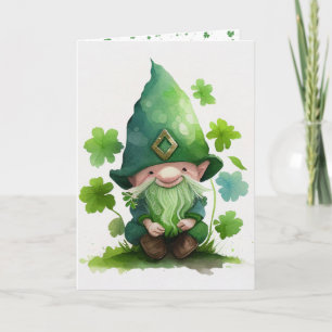 St. Patrick's Day Green Leprechaun Kaart