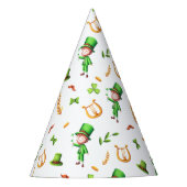St. Patrick's Day Green Leprechaun Pattern Irish Feesthoedjes (Voorkant)