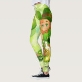 St Patrick's Day Green Leprechaun Personalize Name Leggings (Links)