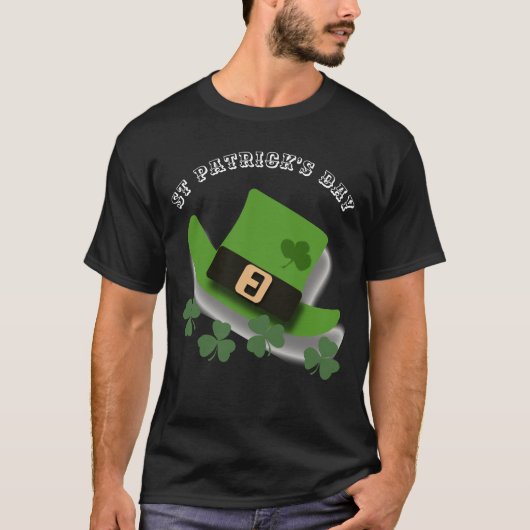 St. Patricks Day Green Leprechaun Pet en Shamrock T-shirt (Voorkant)