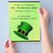 St Patrick's Day Green Leprechaun Pet Irish Pub Flyer (Hand)