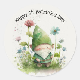 St. Patrick's Day Green Leprechaun Ronde Sticker