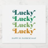St. Patrick's Day Green & Oranje Lucky Bier Etiket (Enkel label)