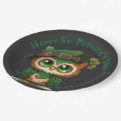St. Patrick's Day Green Owl gepersonaliseerd Papieren Bordje (Gekanteld)