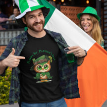St. Patrick's Day Green Owl gepersonaliseerd