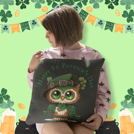 St. Patrick's Day Green Owl Kussen