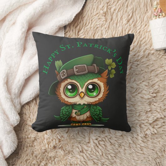 St. Patrick's Day Green Owl Kussen (Deken)