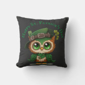 St. Patrick's Day Green Owl Kussen (Voorkant)