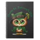 St. Patrick's Day Green Owl Notitieboek (Voorkant)