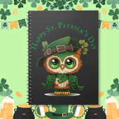 St. Patrick's Day Green Owl Notitieboek