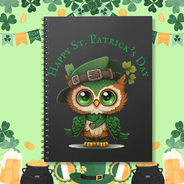 St. Patrick's Day Green Owl Notitieboek