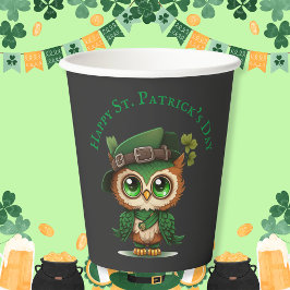 St. Patrick's Day Green Owl Papieren Bekers