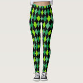 St. Patrick's Day Green Pattern Fun Leggings (Voorkant)