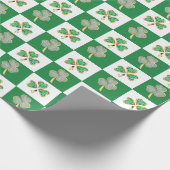 St. Patrick's Day Green Pet Shamrock Vine Irish Wr Cadeaupapier (Hoek)