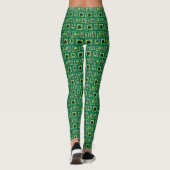 St. Patrick's Day Green Plaid Leggings (Achterkant)