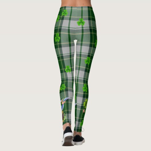 St. Patrick's Day Green Pset Tartan Pot of Gold Leggings (Achterkant)