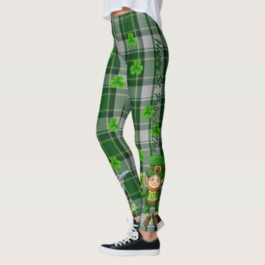 St. Patrick's Day Green Pset Tartan Pot of Gold Leggings (Links)
