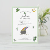 St Patricks Day Green Rainbow 1e verjaardag Kaart (Staand voorkant)