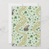 St Patricks Day Green Rainbow 1e verjaardag Kaart (Achterkant)