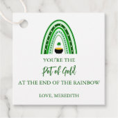 St. Patrick's Day Green Rainbow & Pot of God Bedankjes Labels (Voorkant)