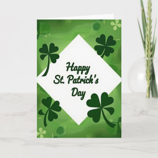 St Patricks Day Green Scene Card Kaart (Voorkant)